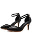 Spitze Leder Stilettoabsatz Schuhe