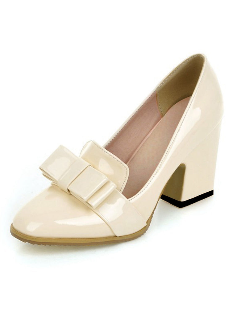 Lack Leder Bogen Glänzende High Heels