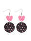 Herz Polka Dot Tropfenohrringe