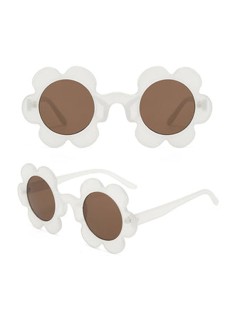 Orange Vintage Blumenrand Sonnenbrille