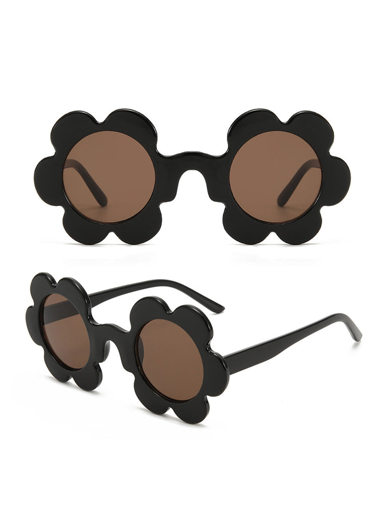 Rosa Vintage Blumenrand Sonnenbrille