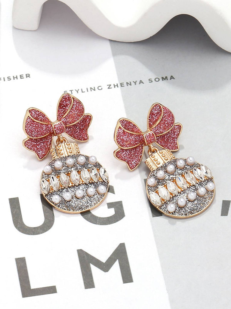 Funkeln Bogen & Glühbirnen Strassstein Ohrringe