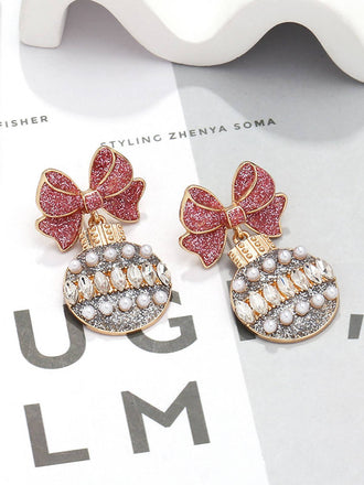 Funkeln Bogen & Glühbirnen Strassstein Ohrringe