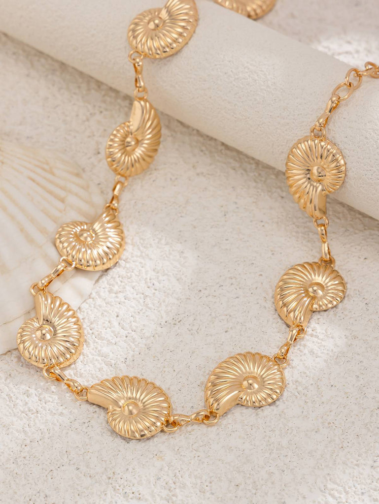 Gold Muschel Legierung Taillenkette