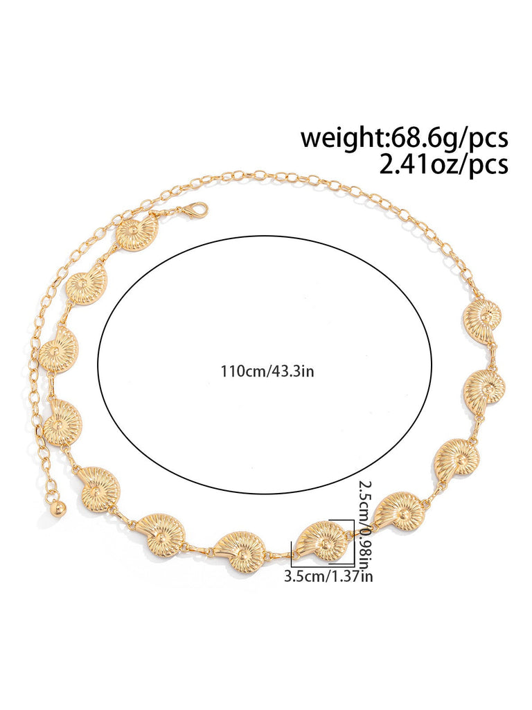 Gold Muschel Legierung Taillenkette
