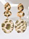 Vintage Leopard Drucken Tropfen Ohrringe