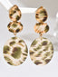 Vintage Leopard Drucken Tropfen Ohrringe