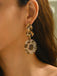 Vintage Leopard Drucken Tropfen Ohrringe