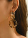 Vintage Leopard Drucken Tropfen Ohrringe