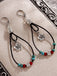Bohemian Vintage Ohrringe mit Blumen und Perlen