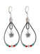 Bohemian Vintage Ohrringe mit Blumen und Perlen