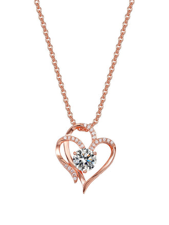 Goldene Vintage Halskette mit Herz und Double