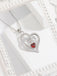 Rote Vintage Halskette mit Herz und Kristall
