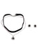Vintage Choker-Set mit Edelweiss-Anhaenger und Ohrringen