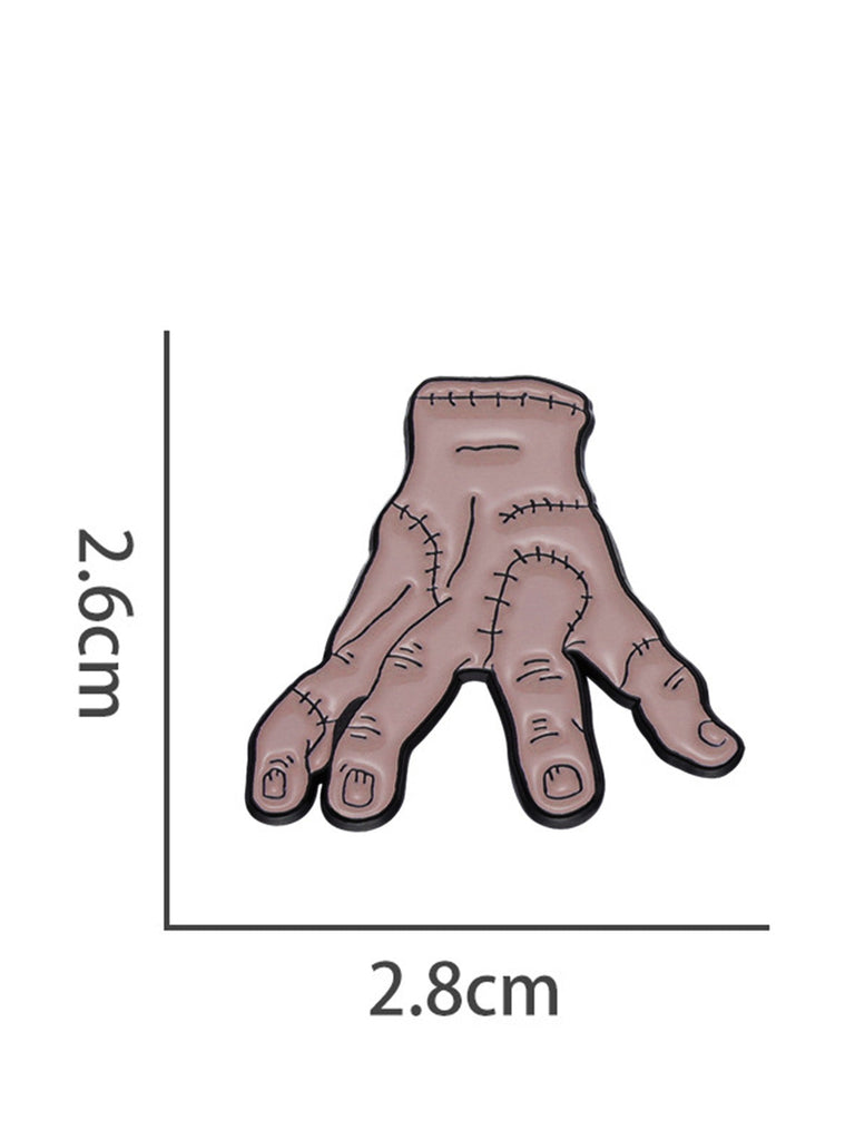 Halloween Accessoire Brosche mit Zombie-Hand