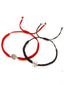 Rot-schwarzes Gothic Paar-Armband mit Spinnenanhänger