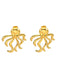Goldene Ohrhänger mit Marine und Oktopus