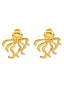 Goldene Oktopus-Hängeohrringe
