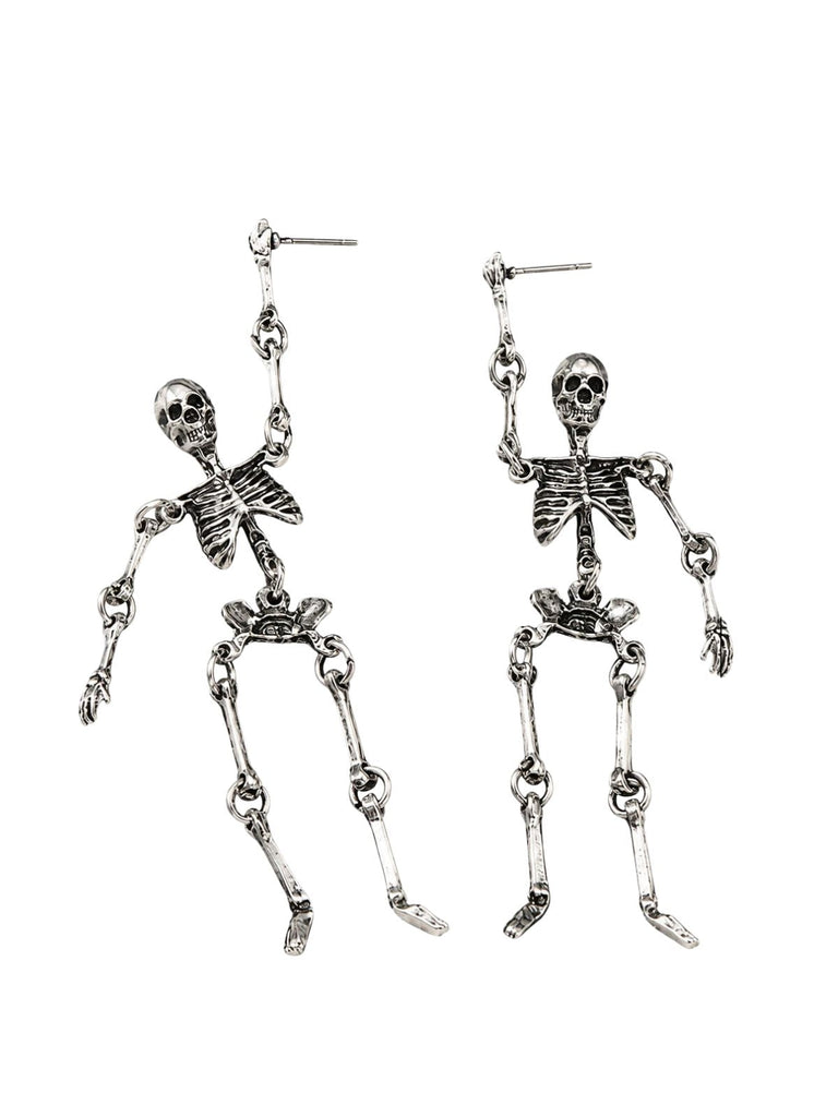 Halloween Ohrhänger mit Skeletten und Kettendetail