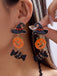 Halloween-Ohrringe mit dreiteiligen Hexenhüten und Strass