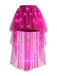 80er Mesh-Tutu-Rock mit LED-Licht und High-Low-Saum