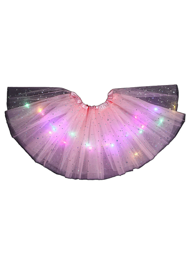 LED-Tüll-Tutu-Rock mit Lichtfunktion und Sternmotiv
