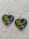 Halloween Herz-Ohrhänger mit Frankenstein-Braut-Print