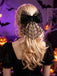 Schwarzes Gothic-Netzschleifen-Haaraccessoire mit Spinnennetzmuster