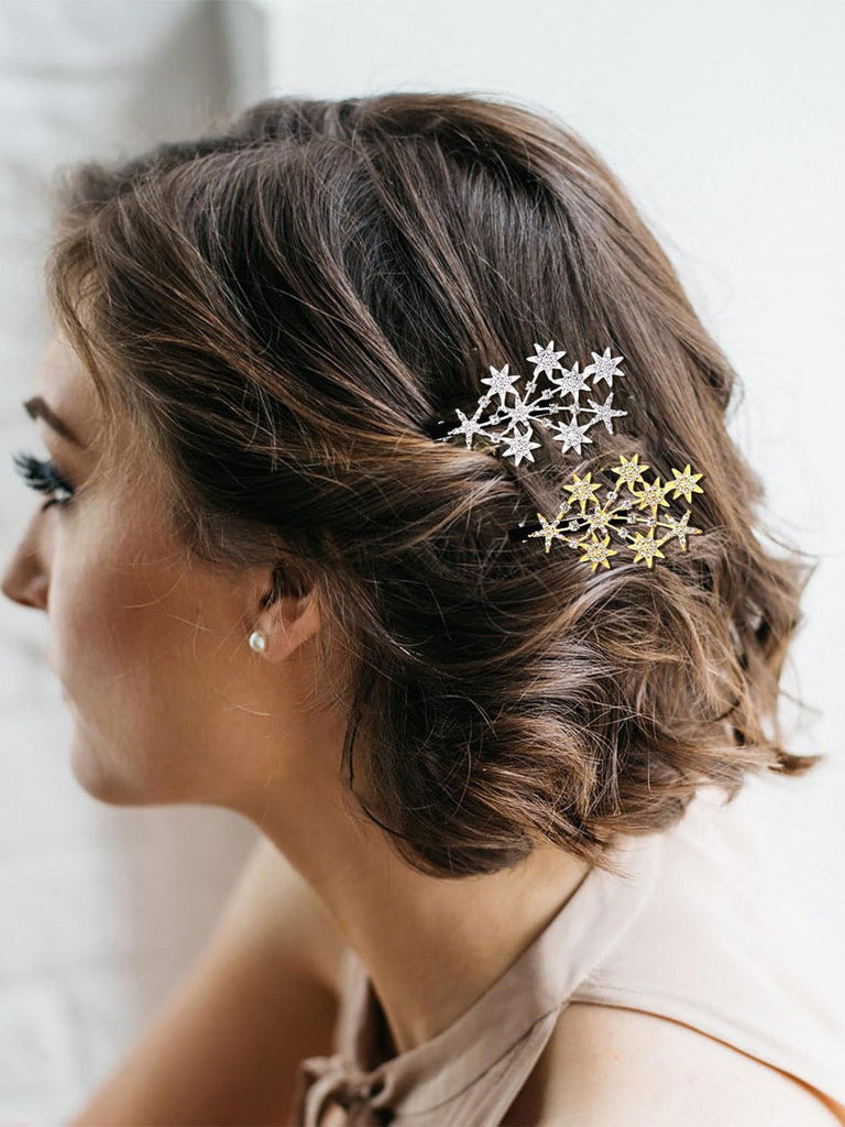 20er Haarspange mit Stern und Strass