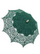 Grüner Spitzen-Sonnenschirm mit Blumen und Cut-out
