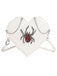 Gothic Fledermaus-Schultertasche mit Strassspinne und Spinnennetz