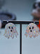 Halloween Geist-Ohrhänger mit Strass und Fransen