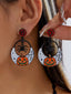Halloween-Ohrringe mit Kürbis, Spinne, Mond und Strass