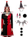 Halloween Accessoire-Set mit Clownshut und Pompon