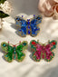 Vintage Schmetterlingsbrosche mit Strass
