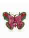 Vintage Schmetterlingsbrosche mit Strass