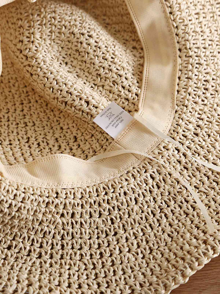 Vintage Schleife Breite Krempe Sonnenhut