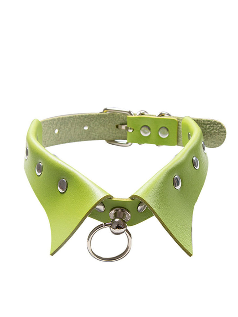 Halloween Gothic Kunstleder Kragen Choker Halskette