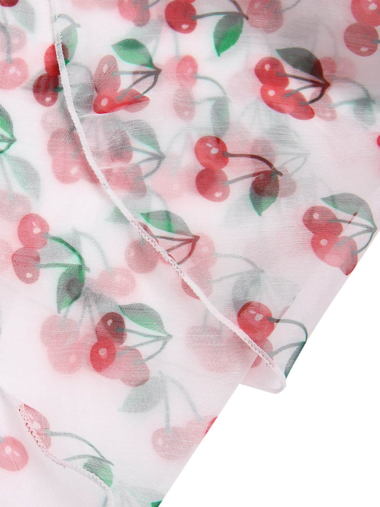 Rot 1950er Kirsche Taille-Binden Cover Up