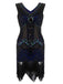 Dunkel Grün 1920ER PAILLETTEN GROß KLEID