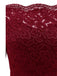 Lila 1950er Spitze Schulterfreies Blumen Swing Kleid