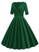 Schwarz 1950ER HOHE TAILLE V-AUSSCHNITT SWING KLEID