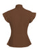 Gelb 1950er Bogen Solide Blusen Top