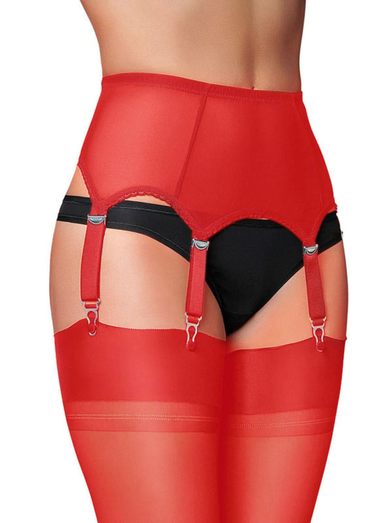 Rot Retro Netz 6 Gurte Strumpfgürtel