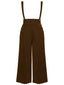 Braun Hose Mit Weitem Bein Und Hoher Taille