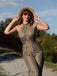 [Vorverkauf] Grün 1930er Polka Dot Gürtel Jumpsuit