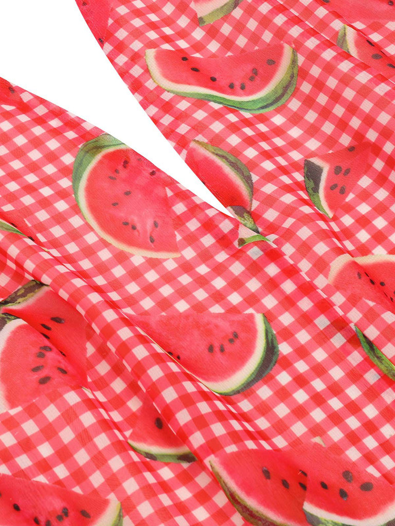 WASSERMELONE ROTER HALFTER PATCHWORK STRAMPLER