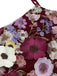 WEINROT PATCHWORK JUMPSUIT MIT BLUMEN-3D-RIEMEN