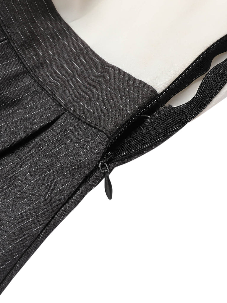 1950ER WEISS&GRAU SCHNÜRUNG SWING KLEID