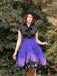 LILA HALLOWEEN PATCHWORK SWING KLEID